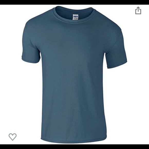 NWT Gildan Indigo Blue Short Sleeve T-shirts - Picture 3 of 4